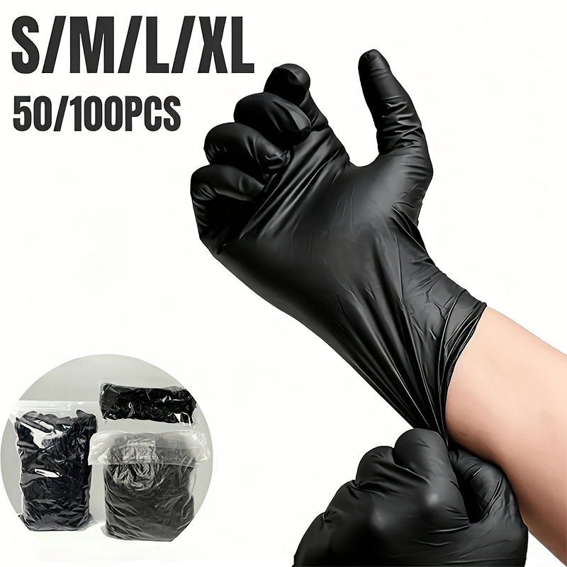 Hair Care Works - Black Disposable Nitrile Gloves Powder Free