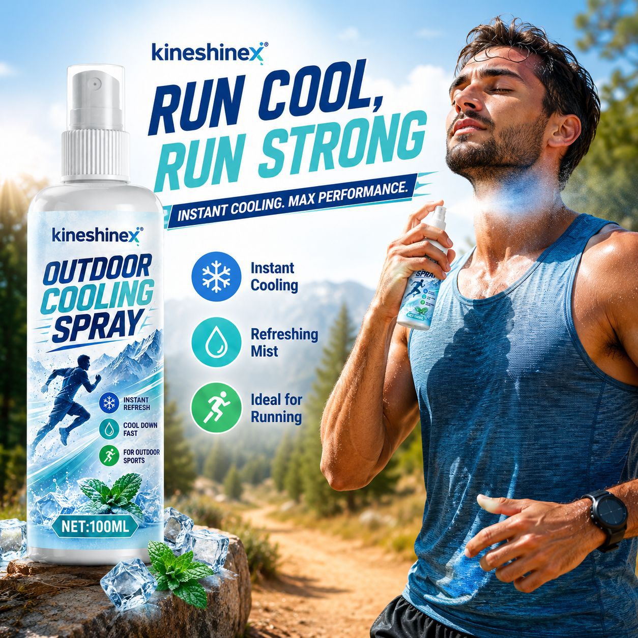 Outdoor Cooling Spray 100ml–In - Hair Care Spray 评论和价格