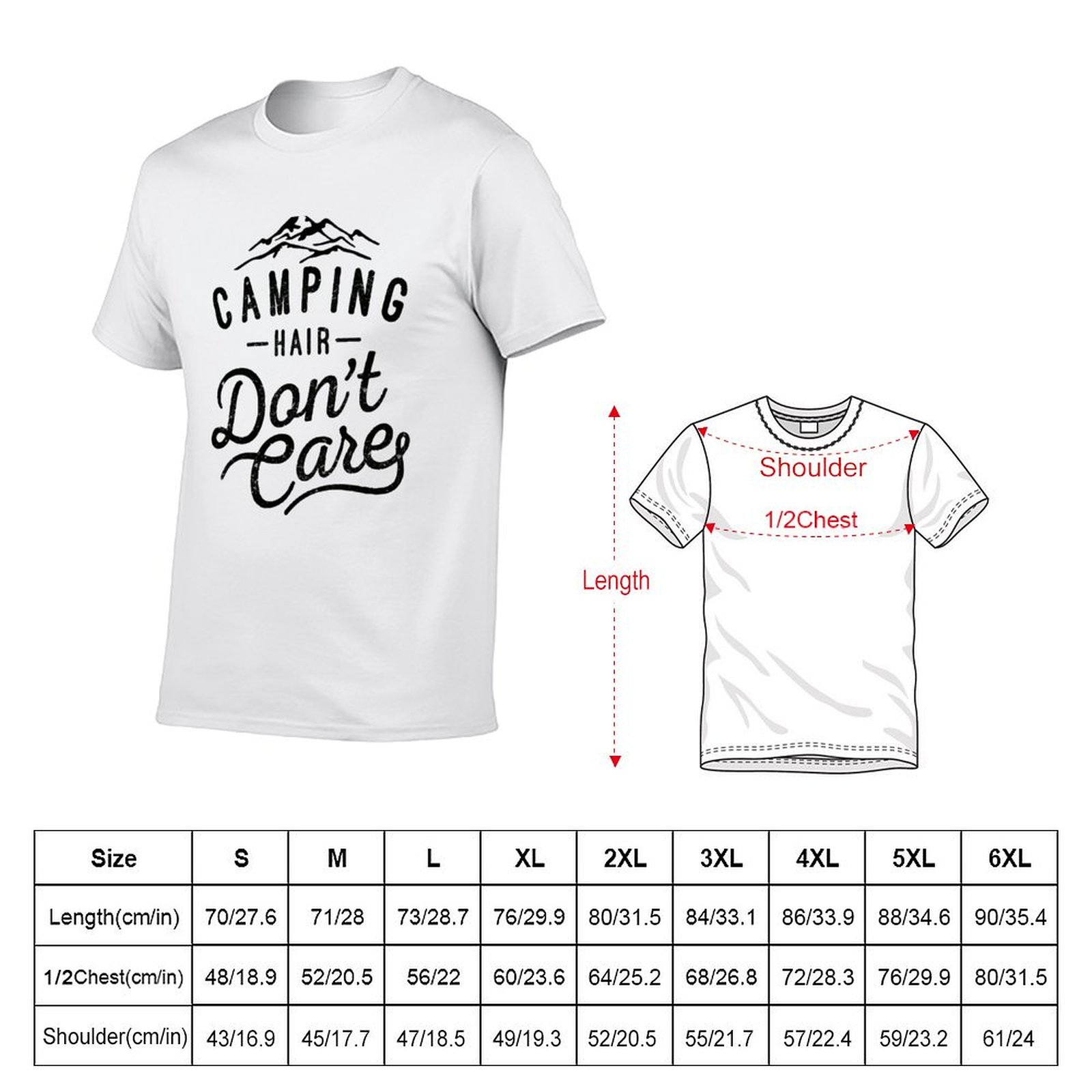 Camping Hair Don't Care T-Shir - Hair Care Works 评论和价格