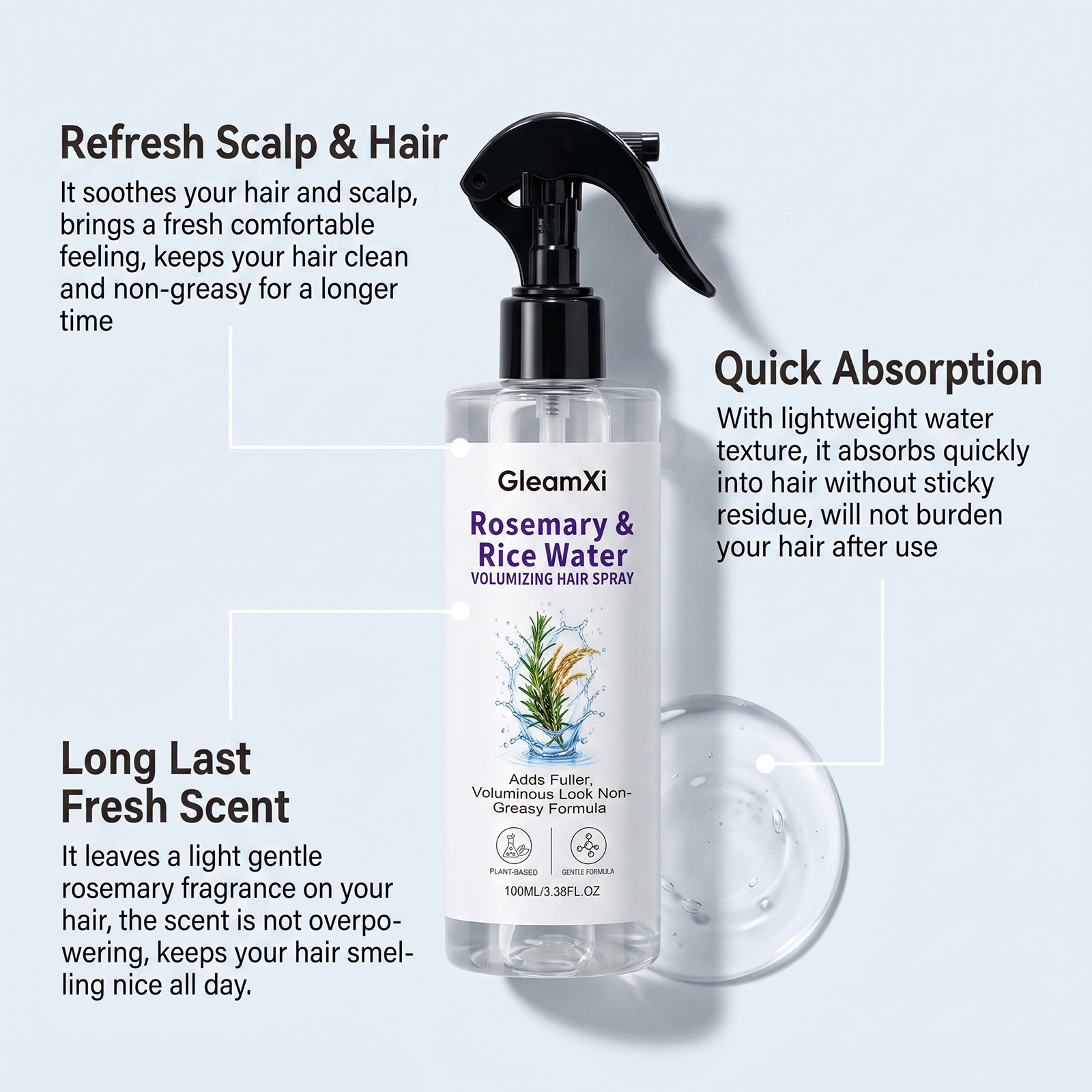 Rosemary Rice Water Hair Mist  - Hair Care With Rice Water 评论和价格