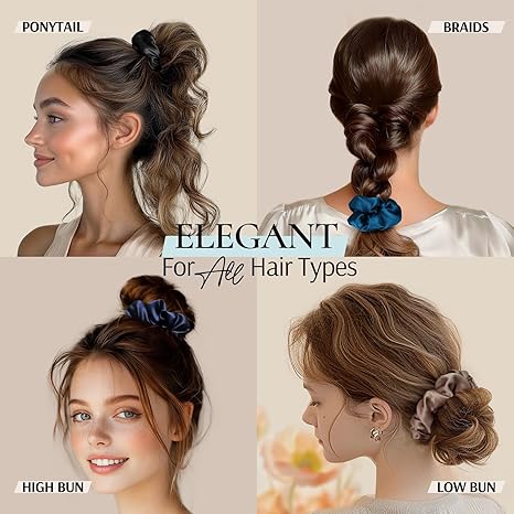 19 Pcs Satin Scrunchies for Wo - Hair Care Works 评论和价格