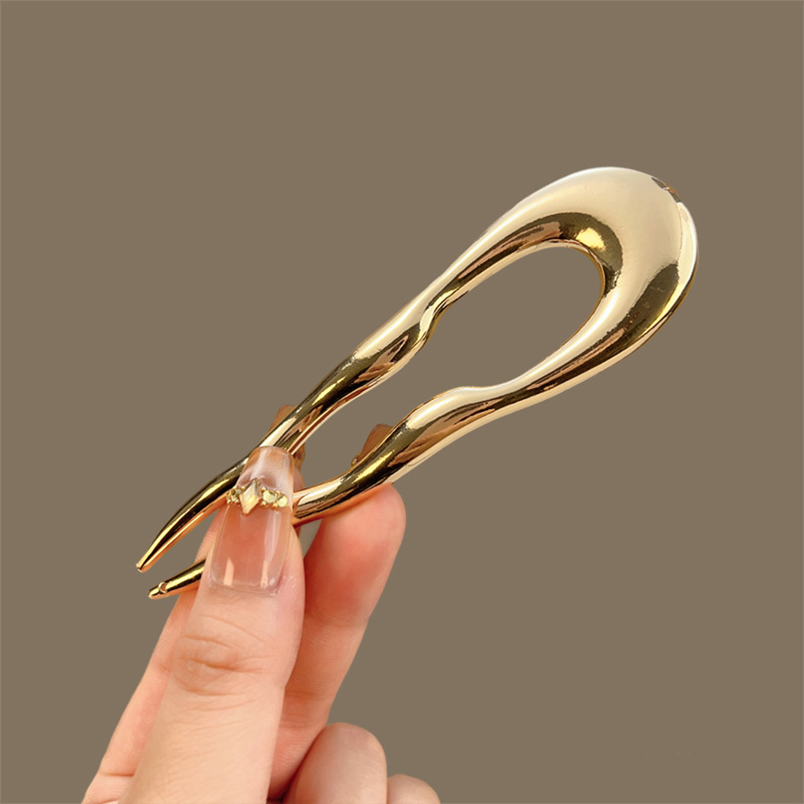 Simple Metal Alloy Hairpins U- - Hair Care Tools 评论和价格