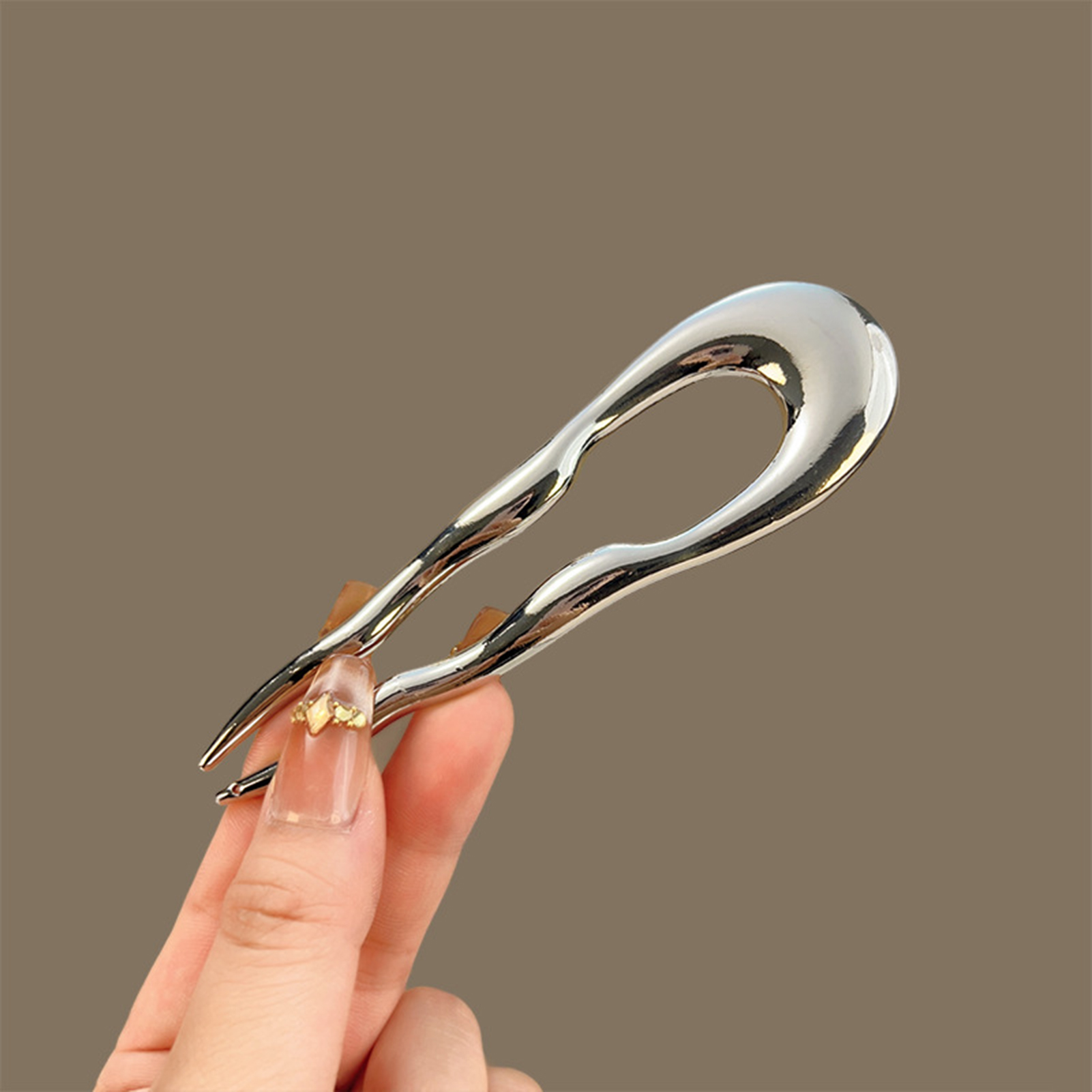 Simple Metal Alloy Hairpins U- - Hair Care Tools 评论和价格