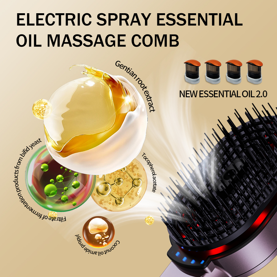 4-in-1 Massage Comb Essential  - Hair Care Essential Oil 评论和价格